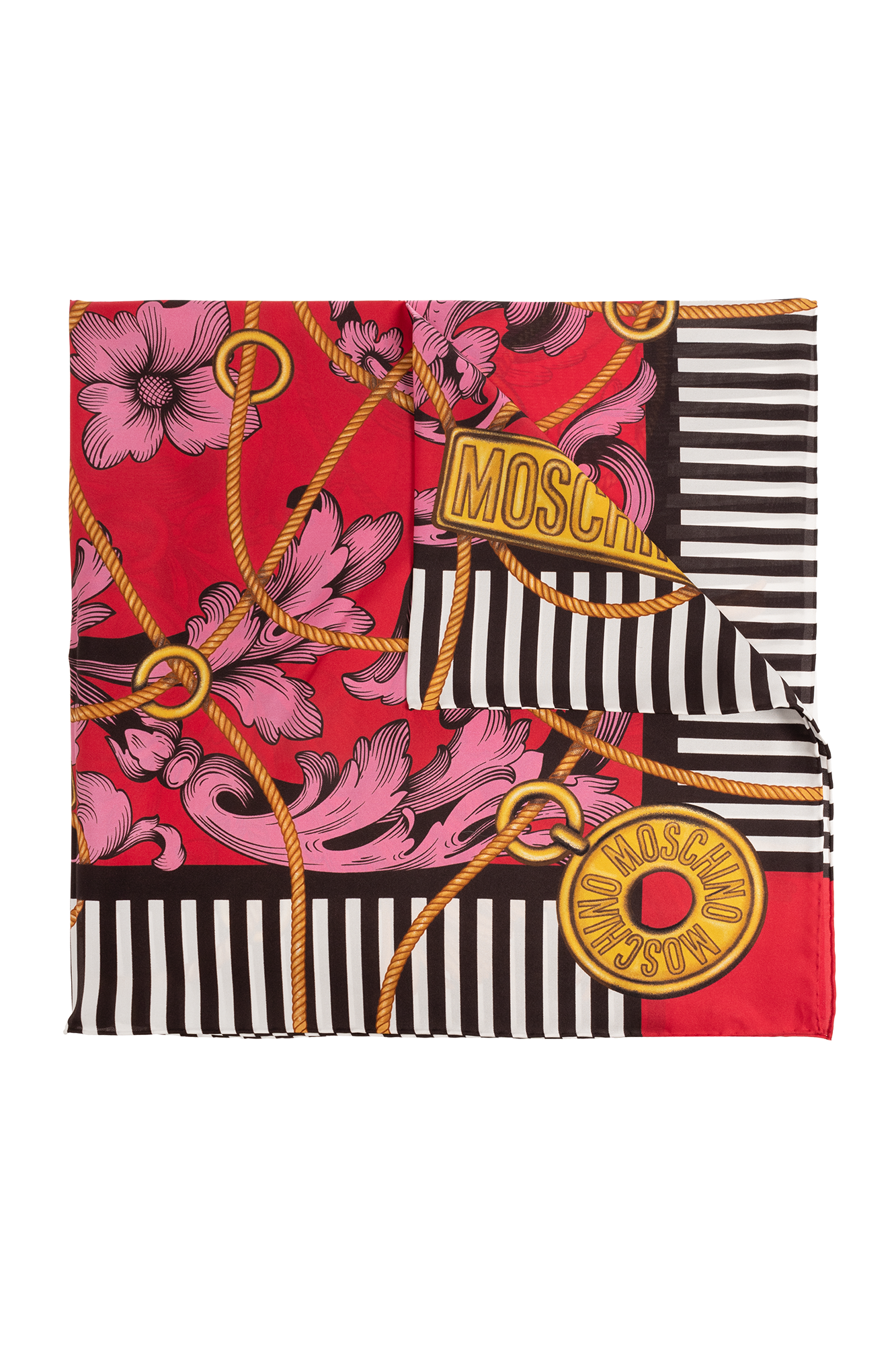 Multicolour Printed silk scarf Moschino